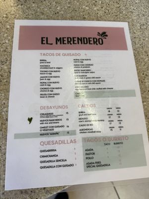 Menu photo 1 El Merendero El Centro, CA Menu photo 1 El Merendero El Centro, CA