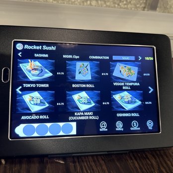 Rocket Sushi - Order screen - Sushi Bars Near Me - San Francisco, California Rocket Sushi - Order screen - Sushi Bars Near Me - San Francisco, California