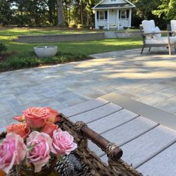 Landscapes by Wyatt Farms - Backyard Patio with small bubbling fountain