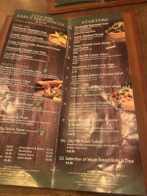 Menu photo 3 The Old Mill Restaurant Dublin, D Menu photo 3 The Old Mill Restaurant Dublin, D