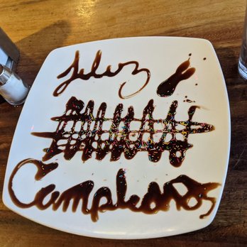 El Patron - Happy Birthday Plate. It came with bananas but I didn't get a chance to take a pic of that - Seafood Near Me - Puerto Vallarta, JAL El Patron - Happy Birthday Plate. It came with bananas but I didn't get a chance to take a pic of that - Seafood Near Me - Puerto Vallarta, JAL