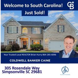Brian Hurry - Coldwell Banker Caine - Looking for your dream home in Greenville SC or Spartanburg, SC? Give me a call 864-285-6096