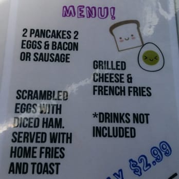 Eggs Etc - Kids Menu (^_^) good sized portions (^_^) - Breakfast & Brunch Near Me - Long Beach, California
