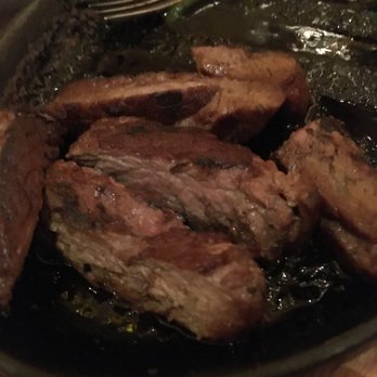 MoCA Asian Bistro - This is what they served as a "medium rare" filet mignon. Really? (And who ever heard of slicing a filet before serving?) - Asian Fusion Near Me - Woodbury, New York MoCA Asian Bistro - This is what they served as a "medium rare" filet mignon. Really? (And who ever heard of slicing a filet before serving?) - Asian Fusion Near Me - Woodbury, New York