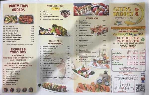 Menu photo 1 Ginza Buffet Milford, OH Menu photo 1 Ginza Buffet Milford, OH