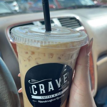 Crave Coffee & Tea - Vanilla iced latte small - Coffee & Tea Near Me - Riverside, California