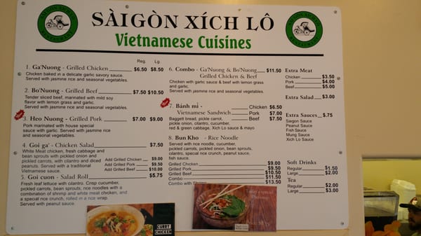 Menu photo 6 Saigon Xich Lo Grants Pass, OR