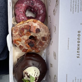 Sidecar Doughnuts & Coffee - Huckleberry, Maple Bacon, Thin Mint - Donuts Near Me - Costa Mesa, California Sidecar Doughnuts & Coffee - Huckleberry, Maple Bacon, Thin Mint - Donuts Near Me - Costa Mesa, California