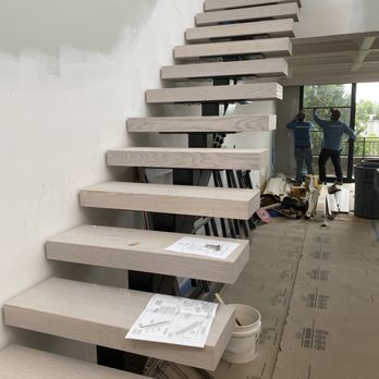 Bella's Flooring - a staircase being built - Flooring Near Me - Seattle, Washington Bella's Flooring - a staircase being built - Flooring Near Me - Seattle, Washington