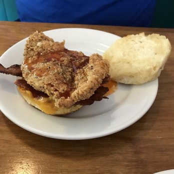 Brent's Drugs - Chicken biscuit with spicy honey, added bacon and cheese. Super yum! - American Near Me - Jackson, Mississippi Brent's Drugs - Chicken biscuit with spicy honey, added bacon and cheese. Super yum! - American Near Me - Jackson, Mississippi