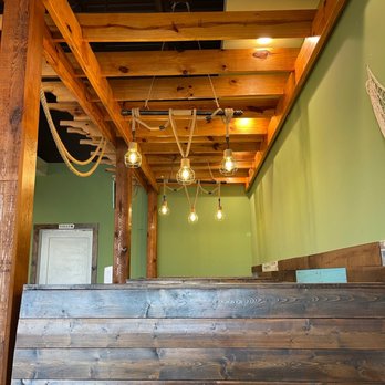Black Pearl - Inside is so cute! Small space but about 12 tables - Seafood Near Me - Katy, Texas