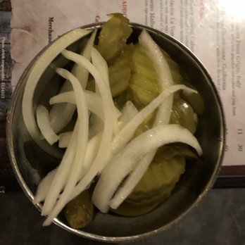 Stubb's Bar-B-Q - Pickle slices and julienned onions. - Barbeque Near Me - Austin, Texas