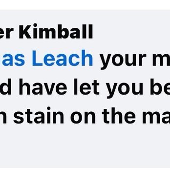 Aunt Kate's - Their cook - The image shows a social media comment from Gunner Kimball, featuring text that mentions Thomas Leach and includes clown emojis at the beginning and end of the comment. - American Near Me - Saint Augustine, Florida