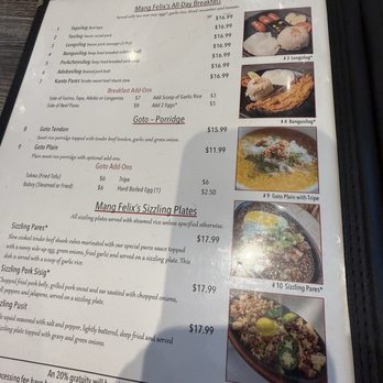 Mang Felix Kitchen Rainbow - Menu - Filipino Near Me - Las Vegas, Nevada Mang Felix Kitchen Rainbow - Menu - Filipino Near Me - Las Vegas, Nevada