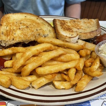 Eisenhower Diner - Patty melt- burger, bacon, grilled sandwich. My friend enjoyed this a lot - New American Near Me - Hanover, Pennsylvania Eisenhower Diner - Patty melt- burger, bacon, grilled sandwich. My friend enjoyed this a lot - New American Near Me - Hanover, Pennsylvania