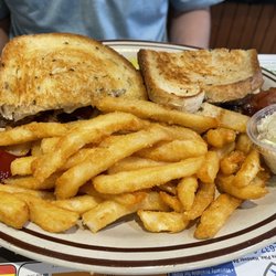 Eisenhower Diner - Patty melt- burger, bacon, grilled sandwich.  My friend enjoyed this a lot