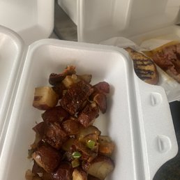 Vi home fries? This is country potatoes. Also had two order of fries and did not get that. Just this. Vi home fries? This is country potatoes. Also had two order of fries and did not get that. Just this.