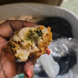 JJ Fish and Chicken - Inside of my fried oysters