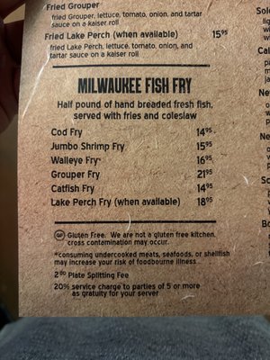 Menu photo 7 St Paul Fish Company Milwaukee, WI