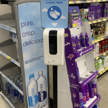 Grocery Outlet - Stand up hand sanitizer inside store - Grocery Near Me - Palm Springs, California