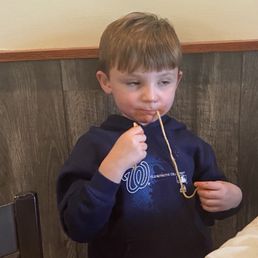 My son ate every bite of his pasta, and this boy never eats! :) My son ate every bite of his pasta, and this boy never eats! :)