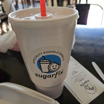 Sugarfix - strawberry peach lemonade with puree instead of artificial flavor! - Desserts Near Me - Rathdrum, Idaho Sugarfix - strawberry peach lemonade with puree instead of artificial flavor! - Desserts Near Me - Rathdrum, Idaho