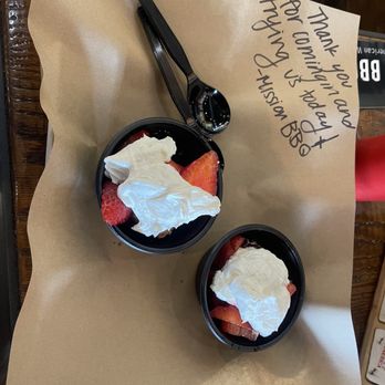 Mission BBQ - Seasonal Dessert- strawberry shortcake - Barbeque Near Me - Chesapeake, Virginia Mission BBQ - Seasonal Dessert- strawberry shortcake - Barbeque Near Me - Chesapeake, Virginia