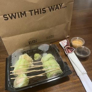 Photo of Blue Ocean Robata & Sushi Bar - Carlsbad, CA, United States. Mine. Summer Roll w no tuna no albacore no masago