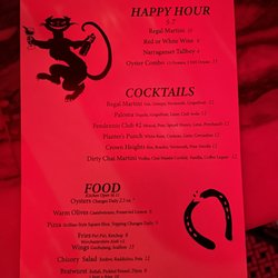 Bad Luck Bar - Menu