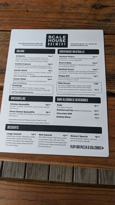 Menu photo 8 Scale House Brewery Hector, NY