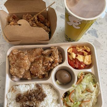 O2 Valley - #A3 Popcorn Chicken, #R2 Chicken Cutlet Bento, #M6 Rose Earl Grey Milk Tea - Bubble Tea Near Me - Cupertino, California O2 Valley - #A3 Popcorn Chicken, #R2 Chicken Cutlet Bento, #M6 Rose Earl Grey Milk Tea - Bubble Tea Near Me - Cupertino, California