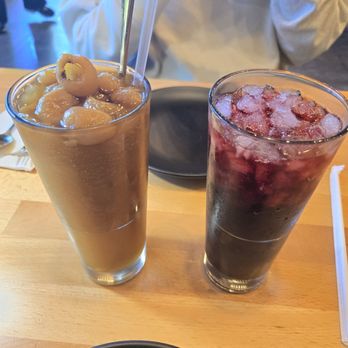 Manaao - Longan slushie and roselle iced tea - Thai Near Me - Tustin, California