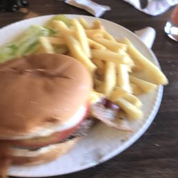 Yummy burger and fries