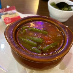Bull Pen - Veggie Beef Soup which I added green beans. Aunt Phyl 's Vegetables Beef Soup
