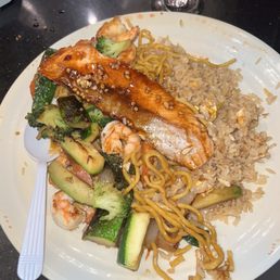 Salmon and shrimp hibachi Salmon and shrimp hibachi