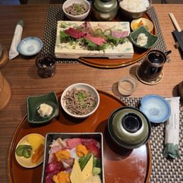 Sashimi Lunch Set and Chirashi Lunch Set