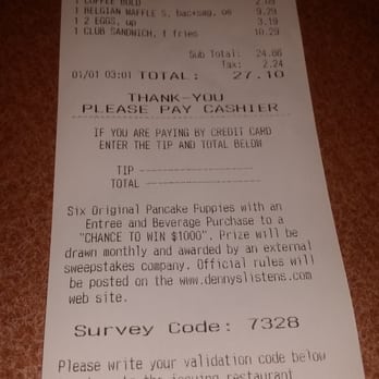 Denny's - Good idea! Definitely will give you a survey and a piece of my mind when I complain to the corporate! - Diners Near Me - Westwood, California
