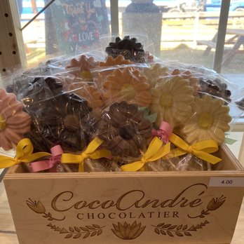 CocoAndré Chocolatier - these flowers. They are filled on the inside as well. - Chocolatiers & Shops Near Me - Dallas, Texas
