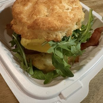 The Pour Choice - Breakfast sandwich on the freshly baked biscuit was so delicious - Coffee & Tea Near Me - Auburn, California