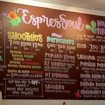 Espressoul Cafe - Menu - Coffee & Tea Near Me - Tucson, Arizona Espressoul Cafe - Menu - Coffee & Tea Near Me - Tucson, Arizona
