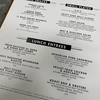 The Ice Plant - Menu was small but everything was delicious - Cocktail Bars Near Me - St. Augustine, Florida