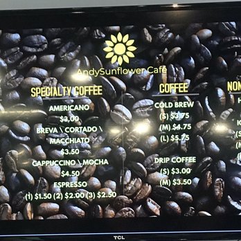 AndySunflower Café - Menu... - Coffee & Tea Near Me - Chicago, Illinois