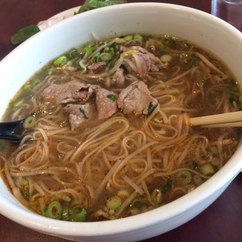 Mint Garden - Large Pho with rare beef - lacking in beef, as pictured - Vietnamese Near Me - Newmarket, Ontario