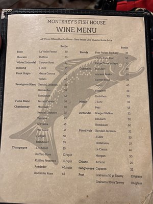 Menu photo 2 Monterey's Fish House Monterey, CA Menu photo 2 Monterey's Fish House Monterey, CA