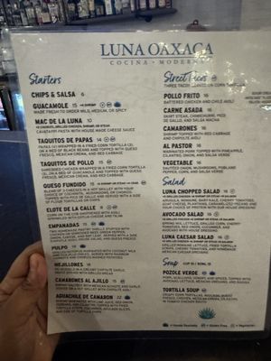 Menu photo 3 Luna Oaxaca Baltimore, MD
