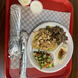 Lazeez Mediterranean Cafe - Mix Chicken & Gyro Plate