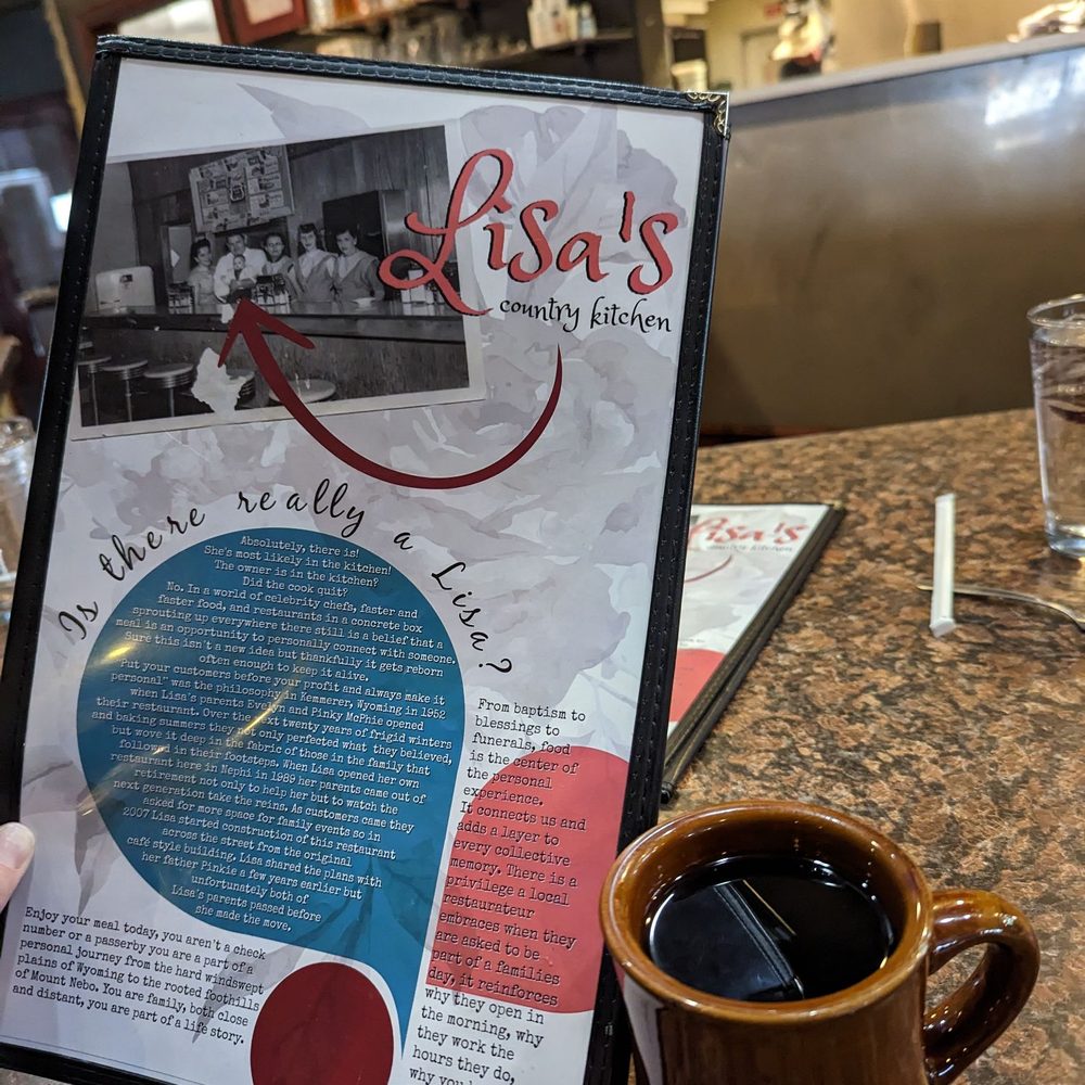 Lisa’s Country Kitchen - a menu and a cup of coffee - Breakfast & Brunch Near Me - Nephi, Utah Lisa’s Country Kitchen - a menu and a cup of coffee - Breakfast & Brunch Near Me - Nephi, Utah