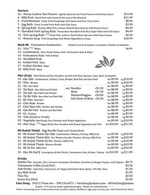 Menu photo 6 Vien Dong Spokane, WA Menu photo 6 Vien Dong Spokane, WA