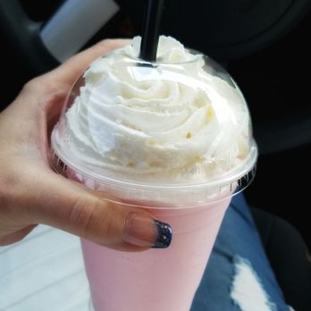 Cafe Agape - Strawberries & Cream Frapp - Coffee & Tea Near Me - Beaumont, California
