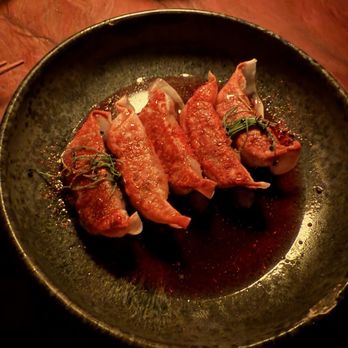 MILA Restaurant - 'Shawarma' wagyu gyoza, shichimi ponzu - Mediterranean Near Me - Miami Beach, Florida